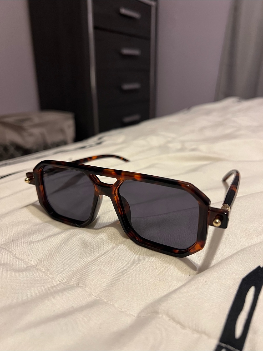 Vintage Square 70s Flat Aviator Sunglasses